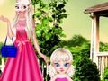 Mäng Ema Elsa ja beebi fotosessioon  Internetis