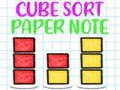 Mäng Cube Sort Paper Märkus  Internetis