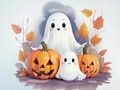 Mäng Värvimisraamat: Halloweeni kummitused  Internetis