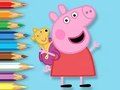 Mäng Värvimisraamat: Peppa mängukaruga  Internetis