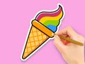 Mäng Värvimisraamat: Rainbow Ice Cream  Internetis