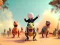Mäng Stickman: dinosauruste areen  Internetis