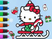 Mäng Värvimisraamat: Hello Kitty jõulud  Internetis