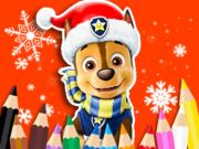 Mäng Värvimisraamat: PAW Patrol Christmas  Internetis