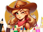 Mäng Värvimisraamat: Cowgirl  Internetis