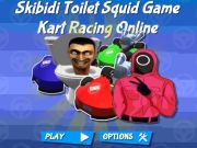 Mäng Skibidi tualettruumi kalmaarimäng kart Racing Online  Internetis