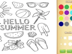 Mäng Hello Summer Coloring Book for Kids Internetis