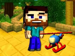 Mäng Mineblock Helicopter Adventure Internetis