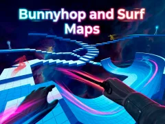 Mäng Bunnyhop and Surf Maps Internetis
