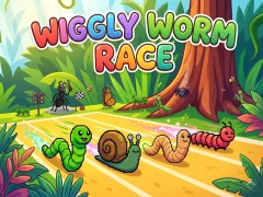 Mäng Wiggly Worm Race Internetis