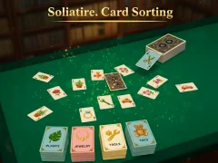 Mäng Solitaire. Card Sorting Internetis