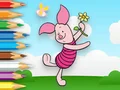 Mäng Coloring Book: Piglet Holds Toy Windmill Internetis