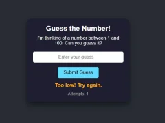 Mäng Number Guessing Internetis