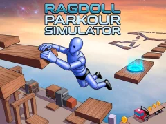 Mäng Ragdoll Parkour Simulator Internetis