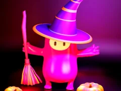 Mäng Fall Guys Halloween Puzzle Internetis