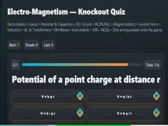Mäng Electro-Magnetism - Knockout Quiz Internetis
