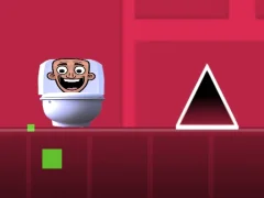 Mäng Geometry Dash Skibidi Toilet Internetis