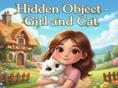 Mäng Hidden Object - Girl and Cat Internetis