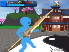 Mäng Obby Stickman On Swords Internetis
