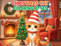 Mäng Christmas Cat Coloring Pages Internetis