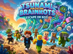 Mäng Tsunami For Escape Brainrots Internetis