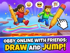 Mäng Obby online with friends: Draw and Jump! Internetis