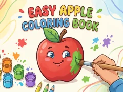 Mäng Easy Apple Coloring Book Internetis