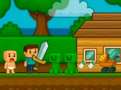 Mäng Baby Noob Help! Steve Internetis