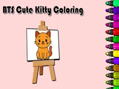 Mäng BTS Cute Kitty Coloring Internetis