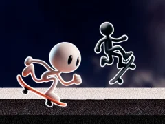 Mäng Black and White Stickman Internetis