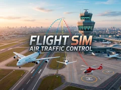 Mäng Flight Sim Air Traffic control Internetis