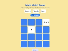 Mäng Math Match Game Internetis