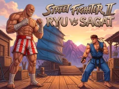 Mäng Street Fighter II Ryu vs Sagat Internetis