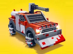 Mäng Zombie Derby Blocky Roads Internetis