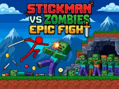 Mäng Stickman vs Zombies: Epic Fight Internetis