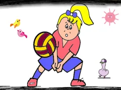 Mäng Volleyball Fun Coloring Internetis