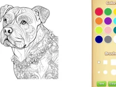 Mäng Dog Coloring Book for Adults Internetis