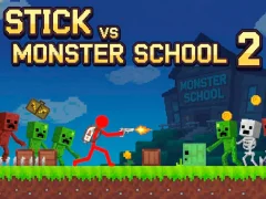 Mäng Stick vs Monster School 2 Internetis