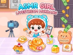 Mäng ASMR Girl: Livestream Mukbang Internetis