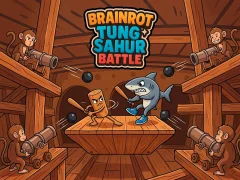 Mäng Brainrot Tung Sahur Battle Internetis