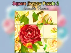 Mäng Square jigsaw Puzzle 2  Assemble Flowers Internetis