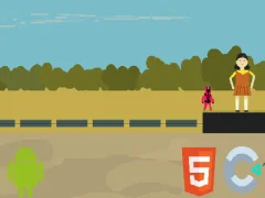 Mäng Squid Glass Game 2D Internetis
