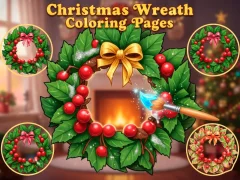 Mäng Christmas Wreath Coloring Pages Internetis