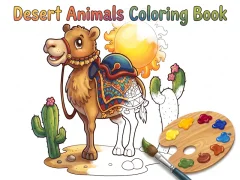 Mäng Desert Animals Coloring Book Internetis