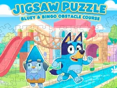 Mäng Jigsaw Puzzle: Bluey & Bingo Obstacle Course Internetis