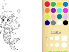 Mäng Mermaid Coloring Book For Kids Internetis