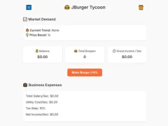 Mäng Jburger Tycoon Internetis