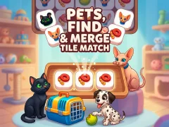Mäng Pets, Find and Merge Tile Match Internetis