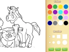 Mäng Farm Animals Coloring Book for Kids Internetis