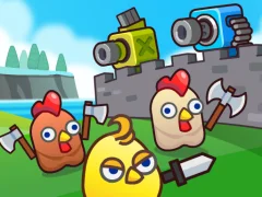 Mäng Merge Cannon: Chicken Defense Internetis